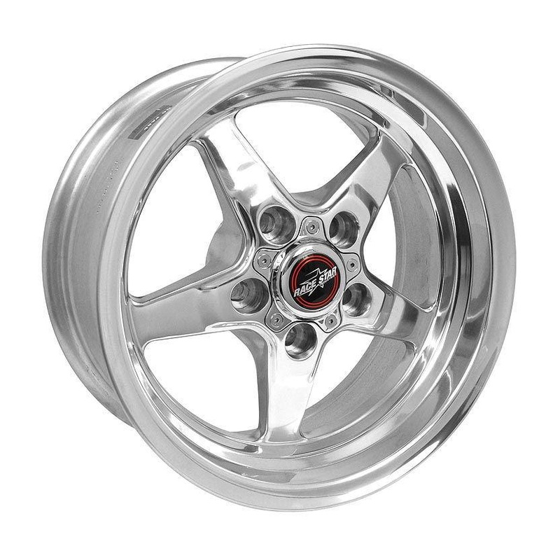 Race Star Drag Star Wheel - 15x8 Size / 5x4.75 Bolt / 3.07 CB / 12.7 Offset - Polished (92-580247DP)