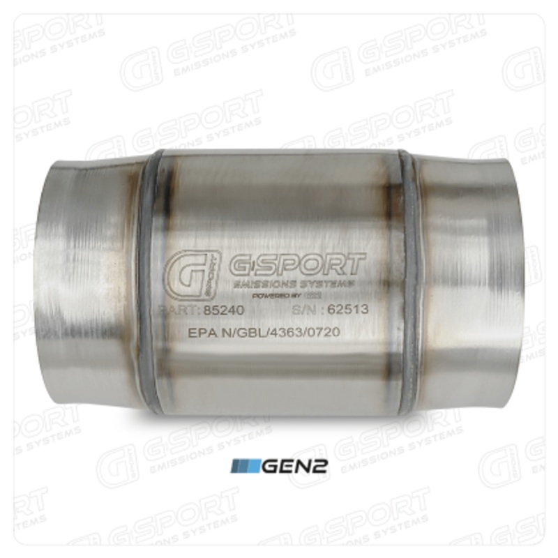 GESI G-Sport 400 CPSI GEN 2 EPA Compliant 4.0in Inlet/Outlet Catalytic Converter (85240)