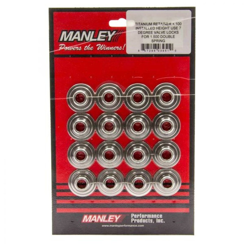 Manley Performance 7 Degree 16pc Stock Height Titanium Retainers | Multiple Chevrolet Fitments (23622-16)