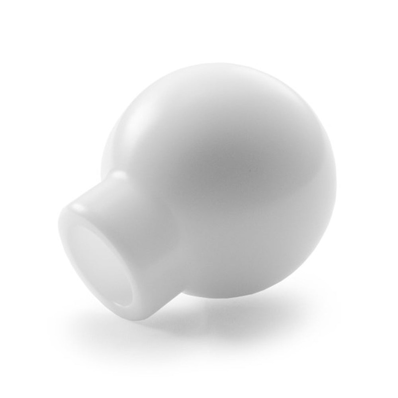 Killer B Motorsport White Brushed Round Shift Knob w/Rev Lockout | Multiple Fitments (1001)