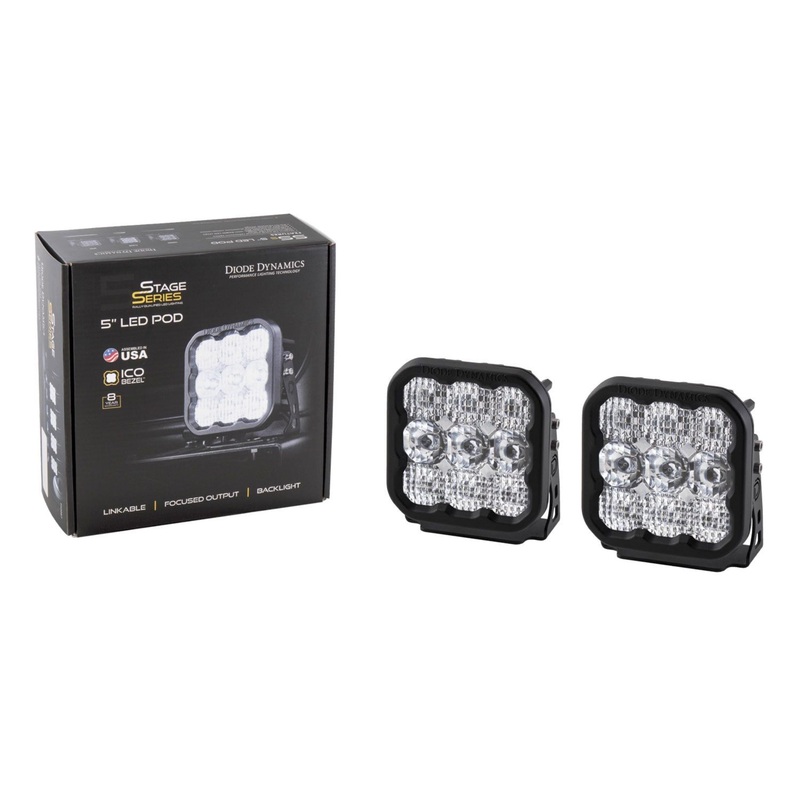 Diode Dynamics SS5 LED Pod Sport White Combo - Single | Universal (DD6769S)